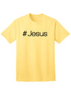 Christian Adult T-Shirt featuring the Hashtag Jesus-Mens T-shirts-TooLoud-Yellow-Small-Davson Sales