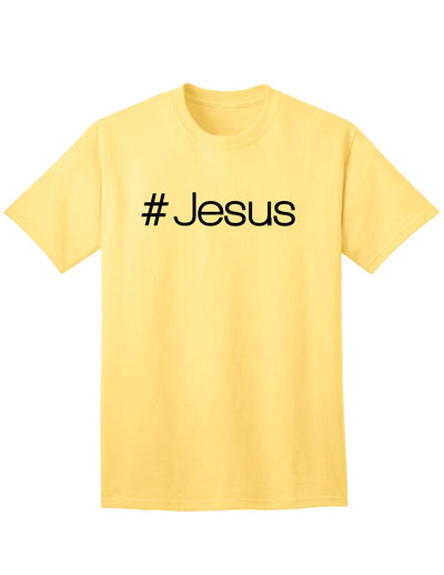 Christian Adult T-Shirt featuring the Hashtag Jesus-Mens T-shirts-TooLoud-Yellow-Small-Davson Sales