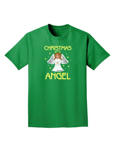 Christmas Angel Adult Dark T-Shirt-Mens T-Shirt-TooLoud-Kelly-Green-Small-Davson Sales