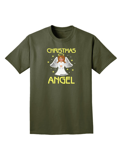 Christmas Angel Adult Dark T-Shirt-Mens T-Shirt-TooLoud-Military-Green-Small-Davson Sales
