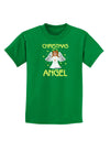 Christmas Angel Childrens Dark T-Shirt-Childrens T-Shirt-TooLoud-Kelly-Green-X-Small-Davson Sales