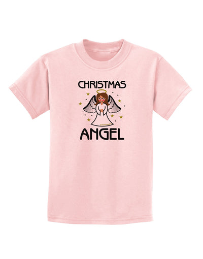 Christmas Angel Childrens T-Shirt-Childrens T-Shirt-TooLoud-PalePink-X-Small-Davson Sales