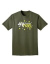 Christmas Angel Text Adult Dark T-Shirt-Mens T-Shirt-TooLoud-Military-Green-Small-Davson Sales