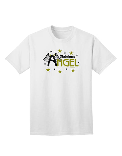 Christmas Angel Text Adult T-Shirt-Mens T-Shirt-TooLoud-White-Small-Davson Sales