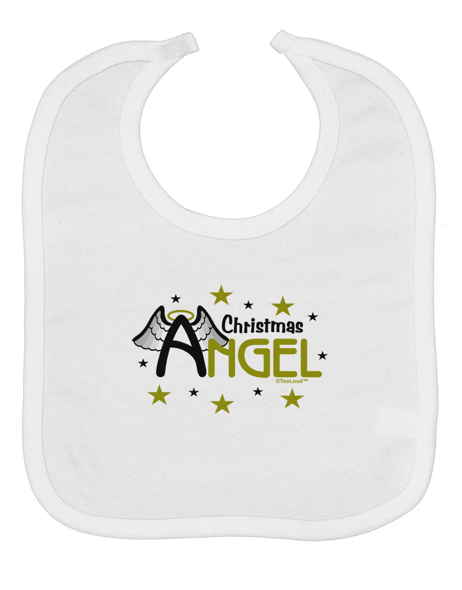 Christmas Angel Text Baby Bib