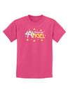 Christmas Angel Text Childrens Dark T-Shirt-Childrens T-Shirt-TooLoud-Sangria-X-Small-Davson Sales