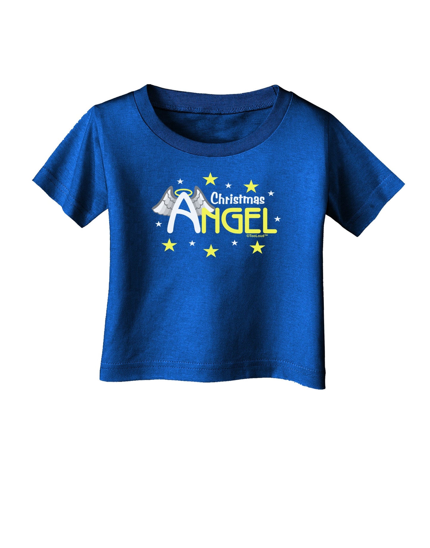 Christmas Angel Text Infant T-Shirt Dark-Infant T-Shirt-TooLoud-Royal-Blue-06-Months-Davson Sales