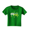 Christmas Angel Text Toddler T-Shirt Dark-Toddler T-Shirt-TooLoud-Clover-Green-2T-Davson Sales