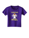 Christmas Angel Toddler T-Shirt Dark-Toddler T-Shirt-TooLoud-Purple-2T-Davson Sales