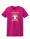 Christmas Angel Womens Dark T-Shirt-TooLoud-Hot-Pink-Small-Davson Sales