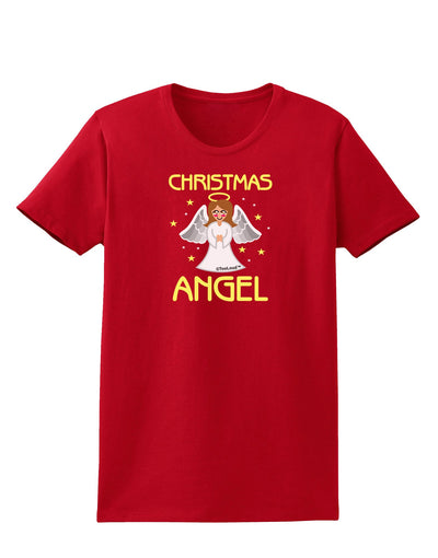 Christmas Angel Womens Dark T-Shirt-TooLoud-Red-X-Small-Davson Sales