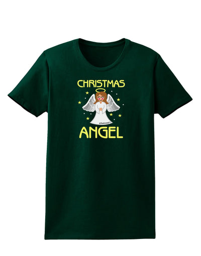 Christmas Angel Womens Dark T-Shirt-TooLoud-Forest-Green-Small-Davson Sales