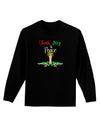 Christmas Candle with Text Adult Long Sleeve Dark T-Shirt-TooLoud-Black-Small-Davson Sales