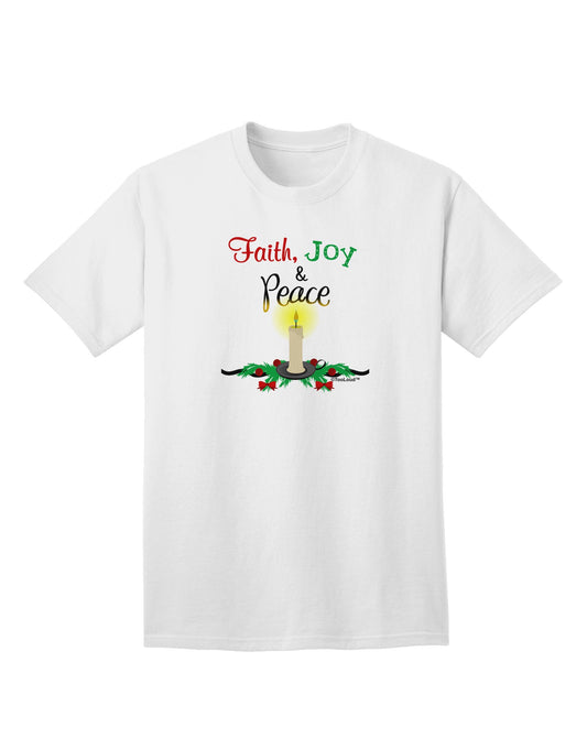 Christmas Candle with Text Adult T-Shirt-Mens T-Shirt-TooLoud-White-Small-Davson Sales