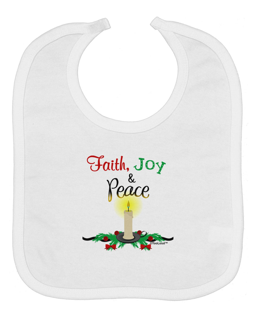 Christmas Candle with Text Baby Bib