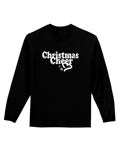 Christmas Cheer BnW Adult Long Sleeve Dark T-Shirt-TooLoud-Black-Small-Davson Sales