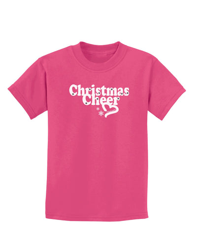Christmas Cheer BnW Childrens Dark T-Shirt-Childrens T-Shirt-TooLoud-Sangria-X-Small-Davson Sales