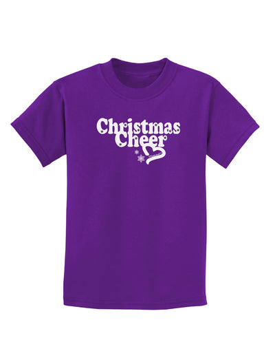 Christmas Cheer BnW Childrens Dark T-Shirt-Childrens T-Shirt-TooLoud-Purple-X-Small-Davson Sales