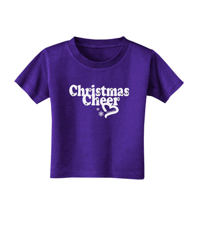 Christmas Cheer BnW Toddler T-Shirt Dark-Toddler T-Shirt-TooLoud-Purple-2T-Davson Sales