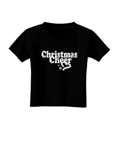 Christmas Cheer BnW Toddler T-Shirt Dark-Toddler T-Shirt-TooLoud-Black-2T-Davson Sales