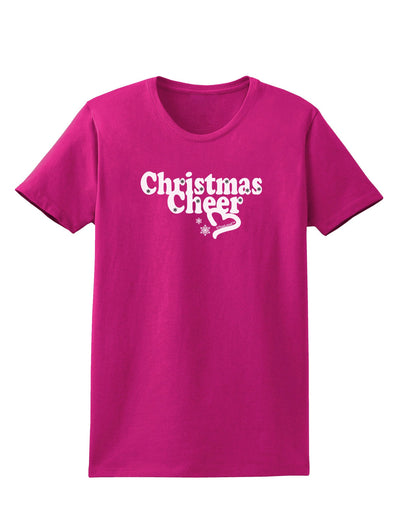 Christmas Cheer BnW Womens Dark T-Shirt-TooLoud-Hot-Pink-Small-Davson Sales