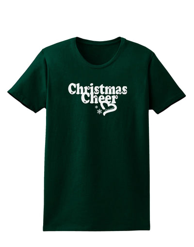 Christmas Cheer BnW Womens Dark T-Shirt-TooLoud-Forest-Green-Small-Davson Sales