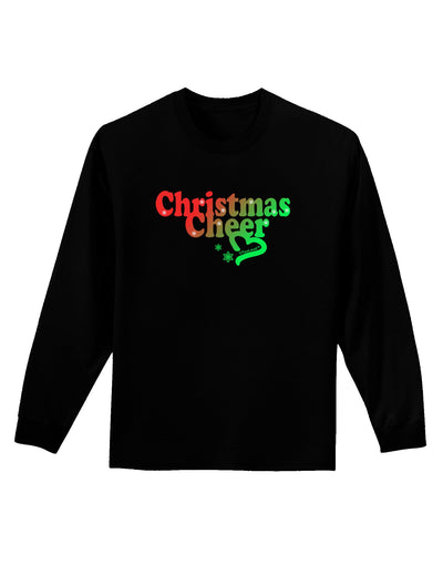 Christmas Cheer Color Adult Long Sleeve Dark T-Shirt-TooLoud-Black-Small-Davson Sales