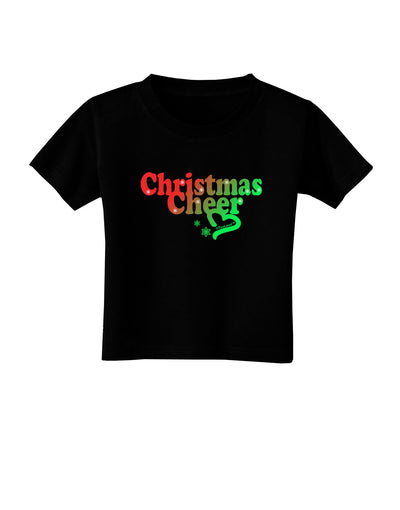 Christmas Cheer Color Toddler T-Shirt Dark-Toddler T-Shirt-TooLoud-Black-2T-Davson Sales