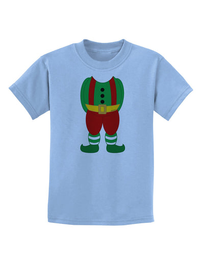 Christmas Elf Boy Character Body Childrens T-Shirt-Childrens T-Shirt-TooLoud-Light-Blue-X-Small-Davson Sales