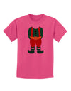 Christmas Elf Boy Character Body Childrens T-Shirt-Childrens T-Shirt-TooLoud-Sangria-X-Small-Davson Sales