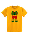 Christmas Elf Boy Character Body Childrens T-Shirt-Childrens T-Shirt-TooLoud-Gold-X-Small-Davson Sales