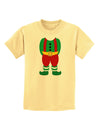 Christmas Elf Boy Character Body Childrens T-Shirt-Childrens T-Shirt-TooLoud-Daffodil-Yellow-X-Small-Davson Sales