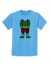 Christmas Elf Boy Character Body Childrens T-Shirt-Childrens T-Shirt-TooLoud-Aquatic-Blue-X-Small-Davson Sales