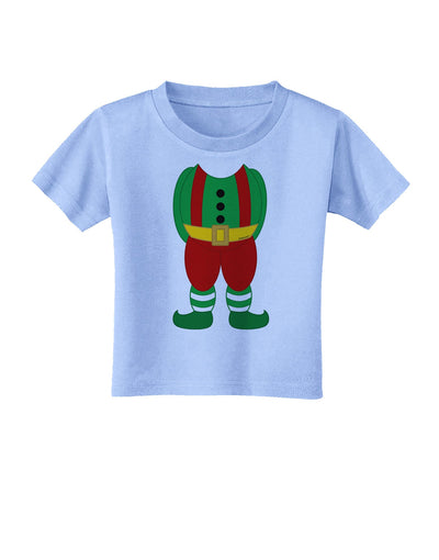 Christmas Elf Boy Character Body Toddler T-Shirt-Toddler T-Shirt-TooLoud-Aquatic-Blue-2T-Davson Sales