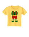 Christmas Elf Boy Character Body Toddler T-Shirt-Toddler T-Shirt-TooLoud-Yellow-2T-Davson Sales