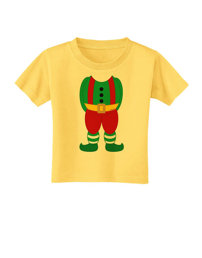 Christmas Elf Boy Character Body Toddler T-Shirt-Toddler T-Shirt-TooLoud-Yellow-2T-Davson Sales