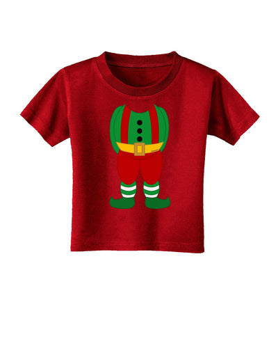 Christmas Elf Boy Character Body Toddler T-Shirt Dark-Toddler T-Shirt-TooLoud-Clover-Green-2T-Davson Sales