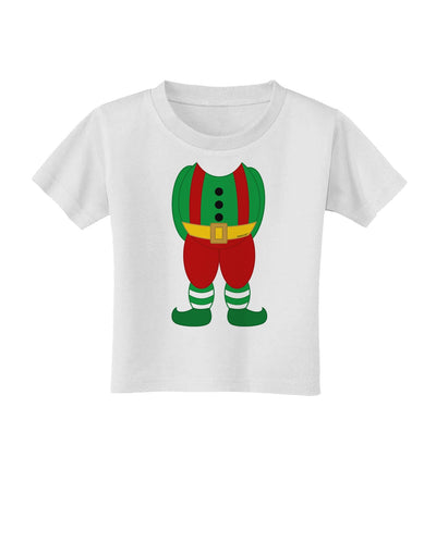 Christmas Elf Boy Character Body Toddler T-Shirt-Toddler T-Shirt-TooLoud-White-2T-Davson Sales