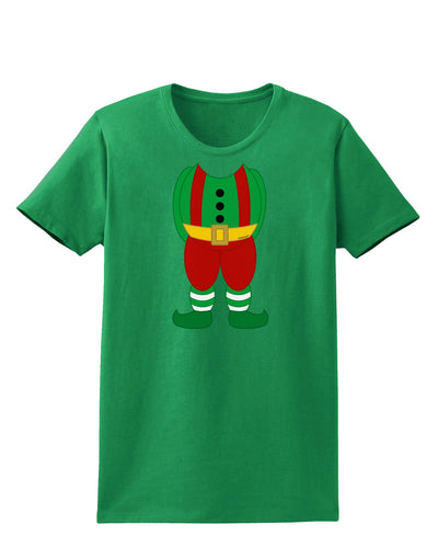 Christmas Elf Boy Character Body Womens Dark T-Shirt-TooLoud-Kelly-Green-X-Small-Davson Sales