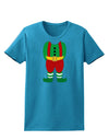 Christmas Elf Boy Character Body Womens Dark T-Shirt-TooLoud-Turquoise-X-Small-Davson Sales