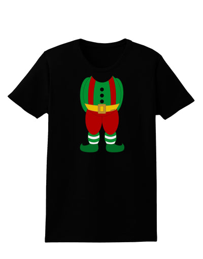 Christmas Elf Boy Character Body Womens Dark T-Shirt-TooLoud-Black-X-Small-Davson Sales