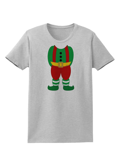 Christmas Elf Boy Character Body Womens T-Shirt-Womens T-Shirt-TooLoud-AshGray-X-Small-Davson Sales