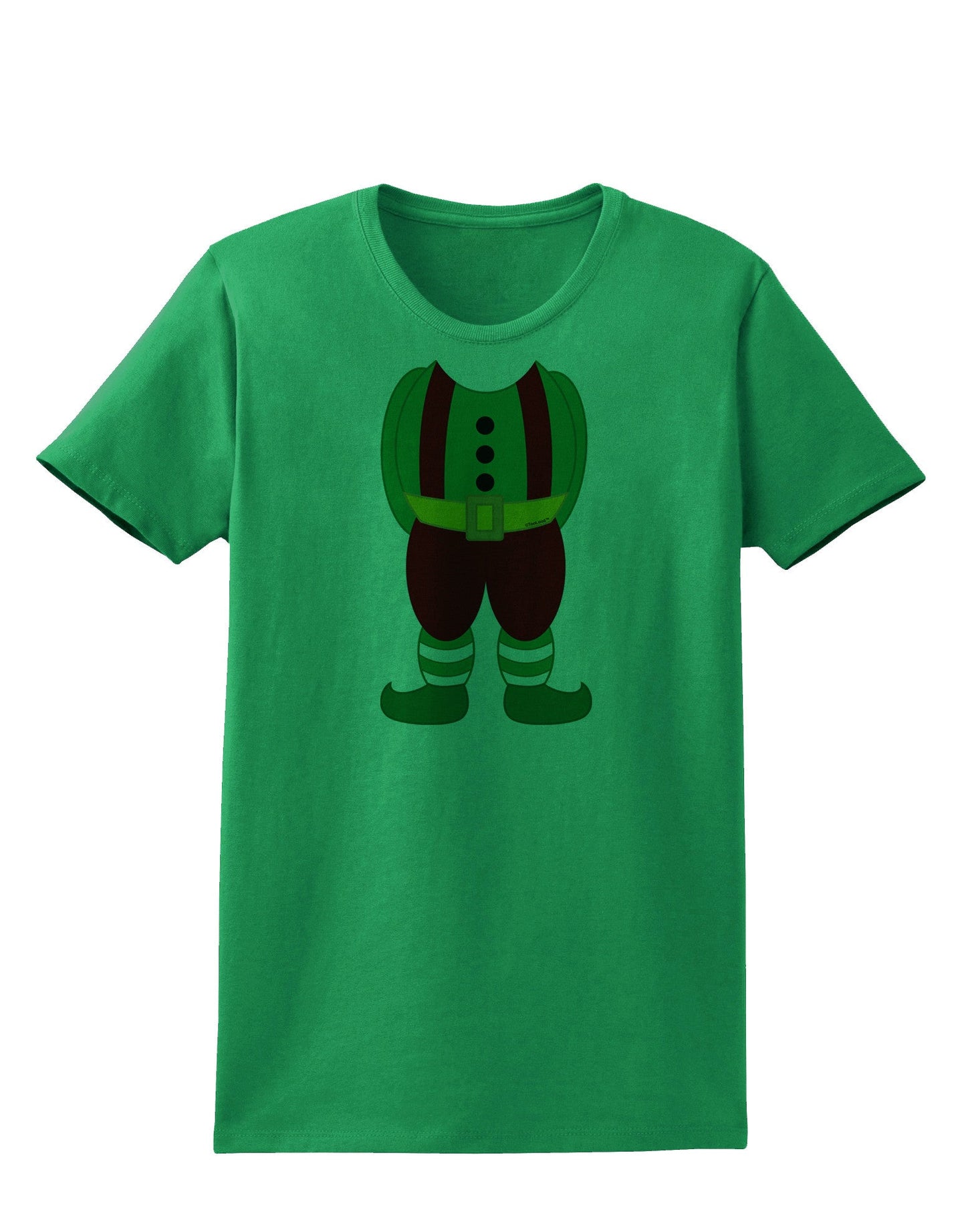 Christmas Elf Boy Character Body Womens T-Shirt-Womens T-Shirt-TooLoud-Kelly-Green-X-Small-Davson Sales