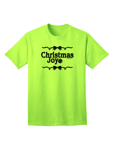 Christmas Joy BnW Adult T-Shirt-Mens T-Shirt-TooLoud-Neon-Green-Small-Davson Sales