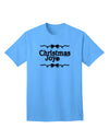 Christmas Joy BnW Adult T-Shirt-Mens T-Shirt-TooLoud-Aquatic-Blue-Small-Davson Sales