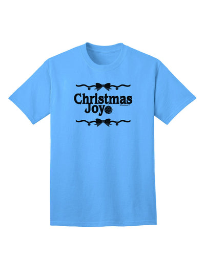Christmas Joy BnW Adult T-Shirt-Mens T-Shirt-TooLoud-Aquatic-Blue-Small-Davson Sales