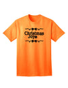 Christmas Joy BnW Adult T-Shirt-Mens T-Shirt-TooLoud-Neon-Orange-Small-Davson Sales
