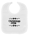 Christmas Joy BnW Baby Bib