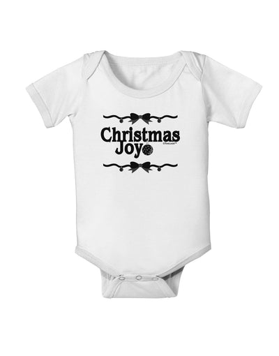 Christmas Joy BnW Baby Romper Bodysuit-Baby Romper-TooLoud-White-06-Months-Davson Sales