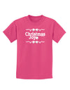 Christmas Joy BnW Childrens Dark T-Shirt-Childrens T-Shirt-TooLoud-Sangria-X-Small-Davson Sales